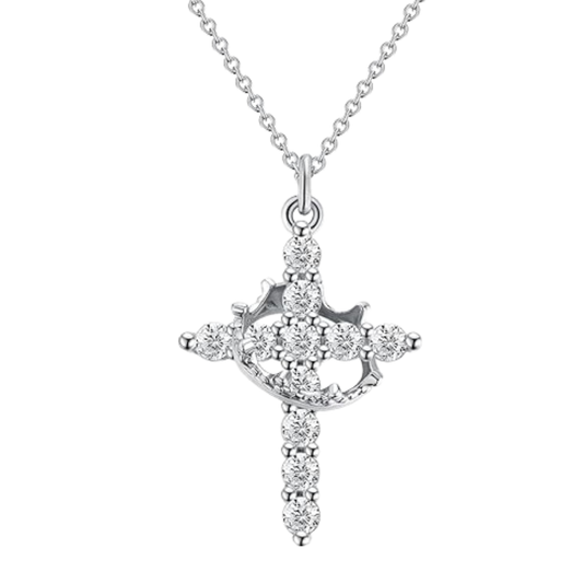 Cross & Crown Necklace