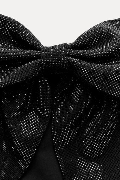 LuxeBow™ - Sparkled Bow Crop Top