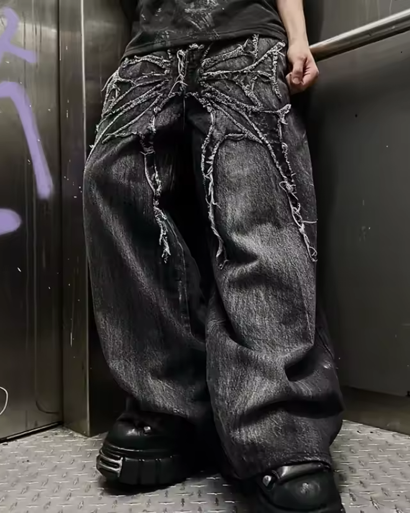 RiftForm™ - Distressed Wide Jeans