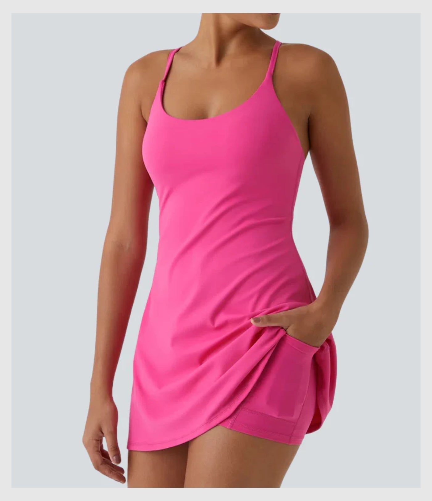 FlexVeil™ Strappy Built-In Active Dress