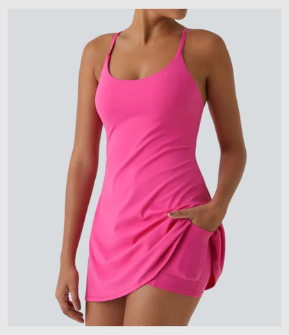 FlexVeil™ Strappy Built-In Active Dress
