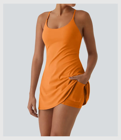 FlexVeil™ Strappy Built-In Active Dress