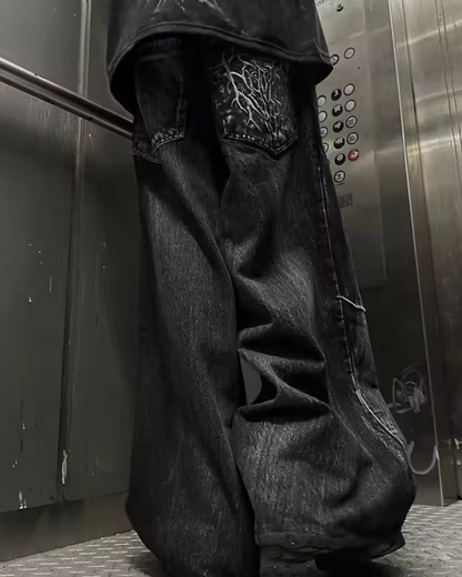 RiftForm™ - Distressed Wide Jeans