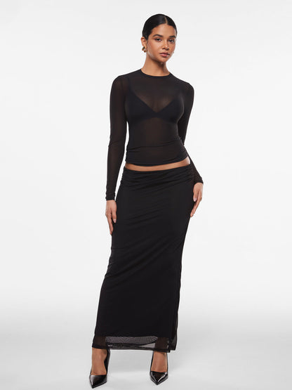 Veil™ Mesh Sheer Long Sleeve Top