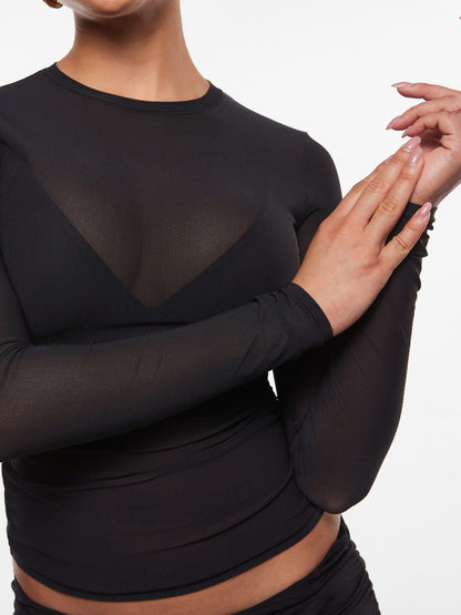 Veil™ Mesh Sheer Long Sleeve Top