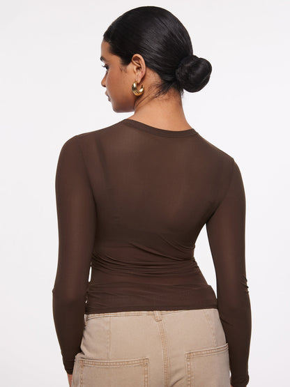 Veil™ Mesh Sheer Long Sleeve Top