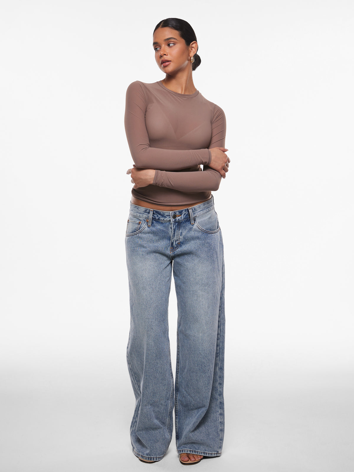 Veil™ Mesh Sheer Long Sleeve Top