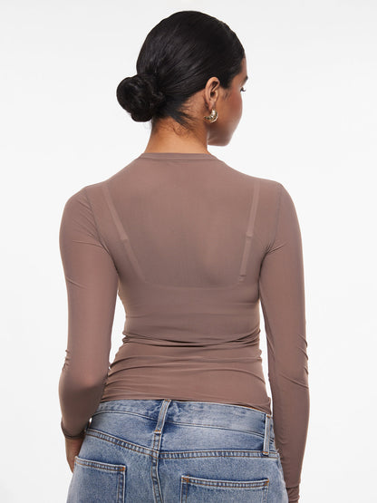 Veil™ Mesh Sheer Long Sleeve Top