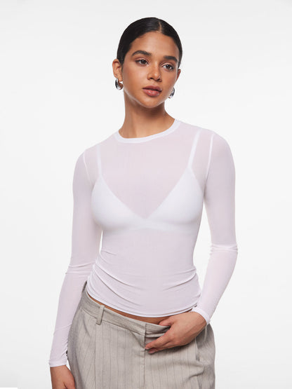 Veil™ Mesh Sheer Long Sleeve Top