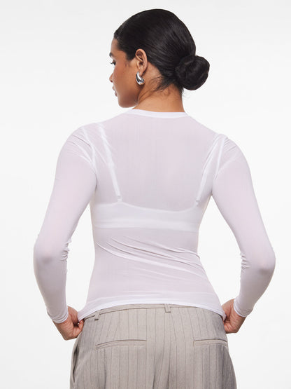 Veil™ Mesh Sheer Long Sleeve Top