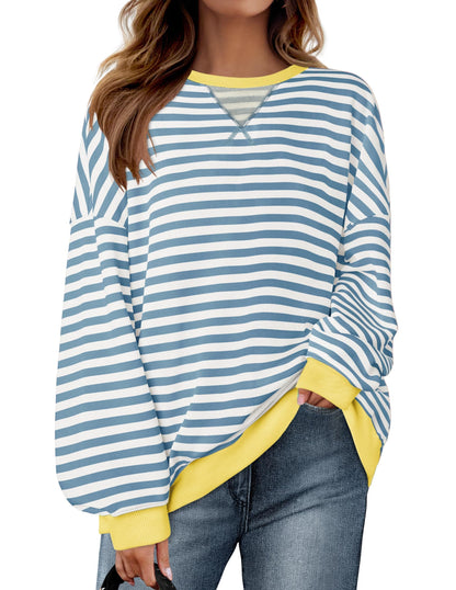 CozyCloud™ Oversized Stripe Pullover