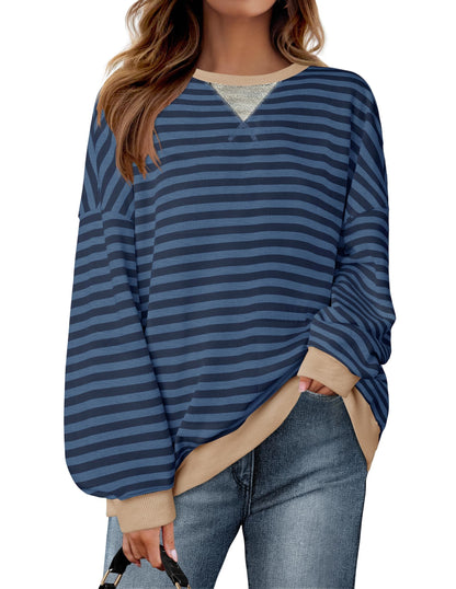 CozyCloud™ Oversized Stripe Pullover