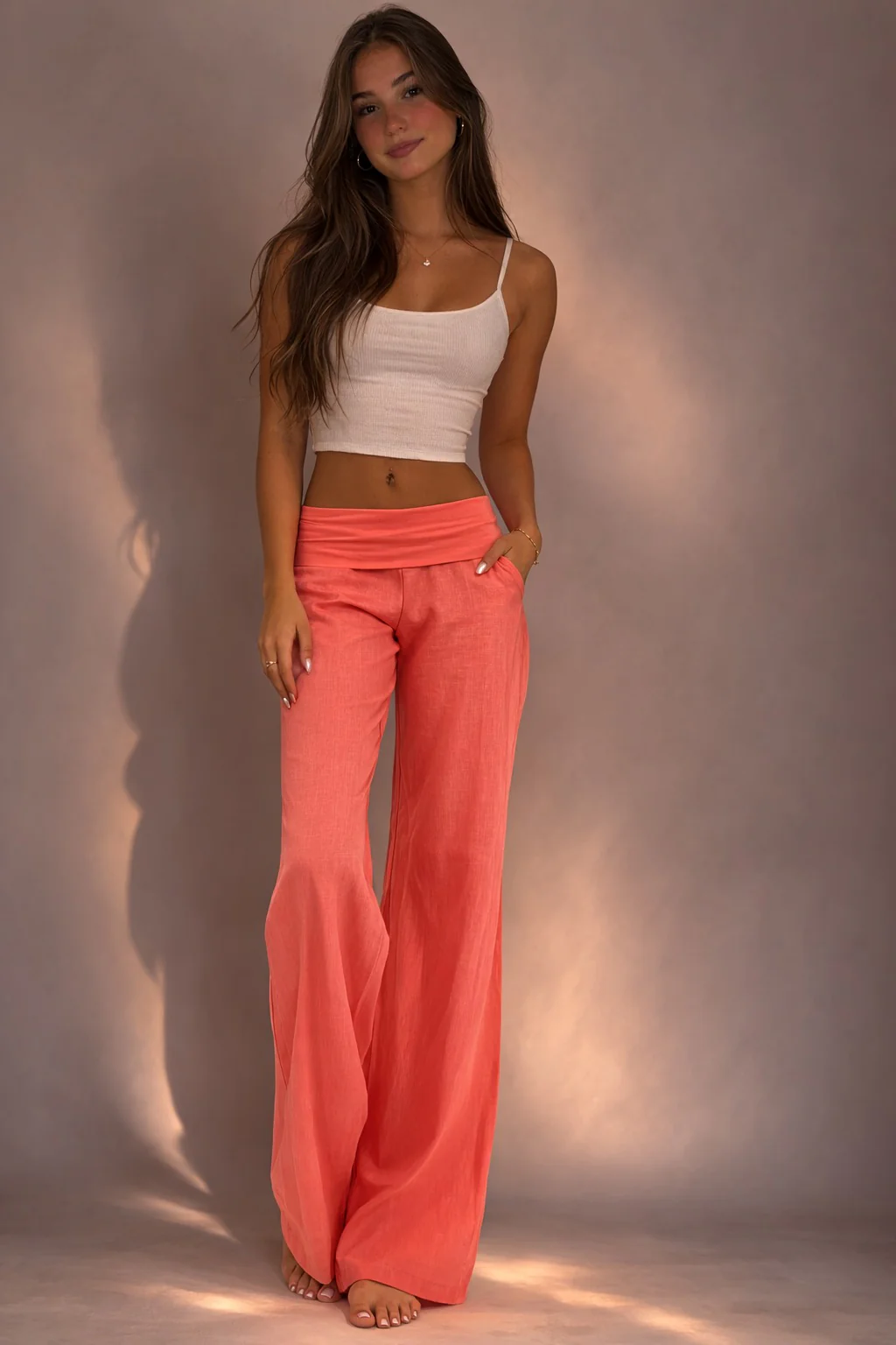 Coastal Breeze Foldover Pants